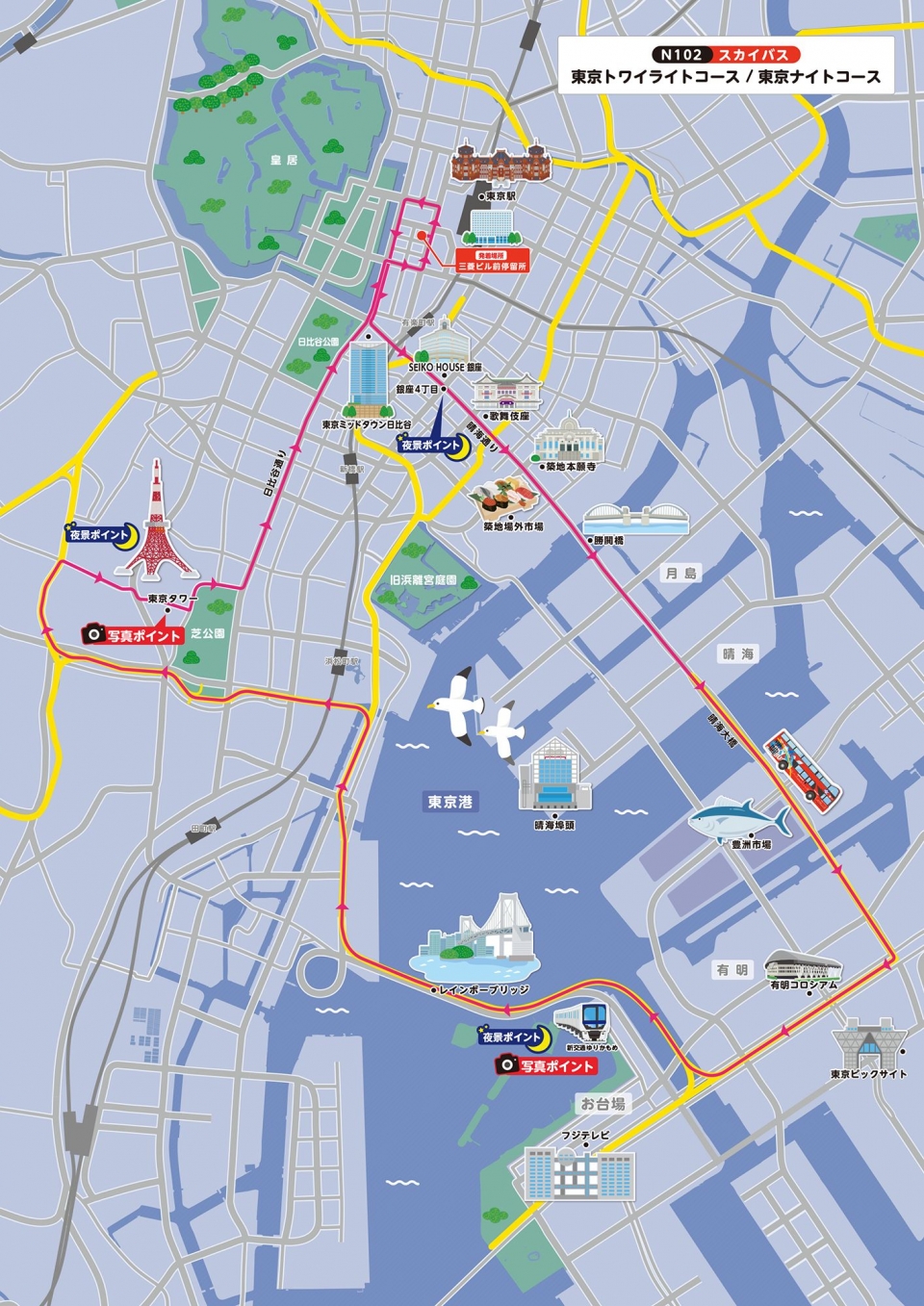 【N102】東京トワイライトコース / 東京ナイトコース