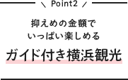 抑えめの金額でいっぱい楽しめる ガイド付き横浜観光